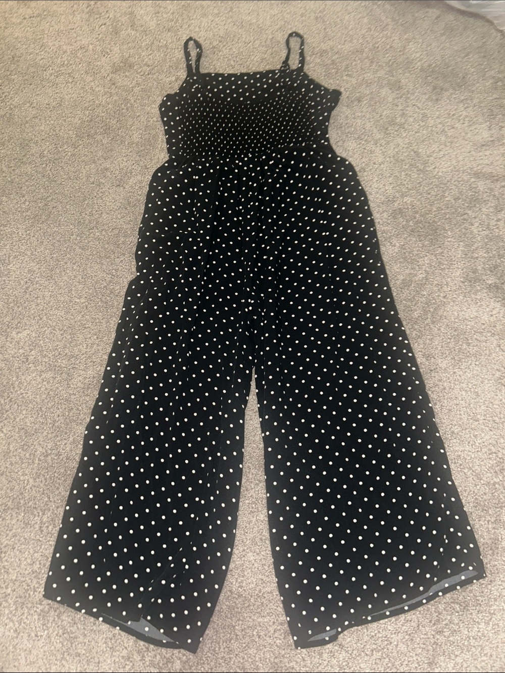 Old navy Black Polka Dot Wide-Leg Jumpsuit - Picture 4 of 5